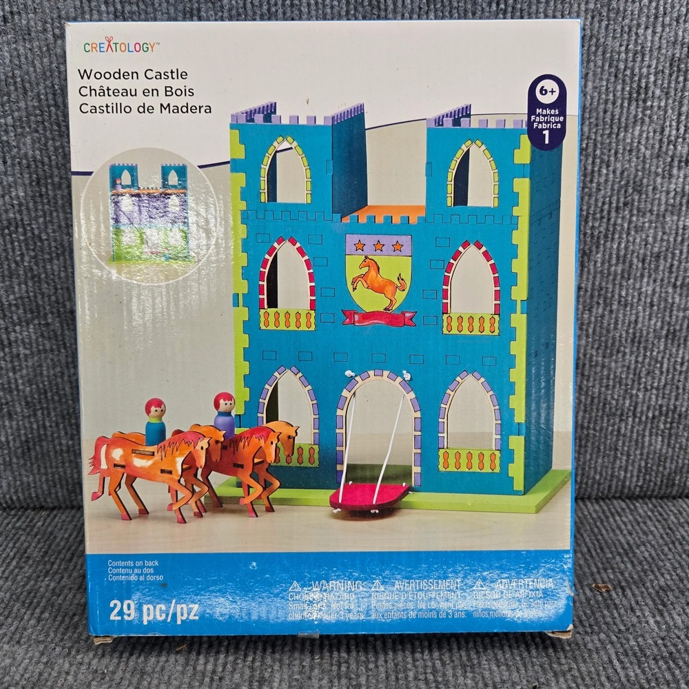 Creatology Wooden Castle 29 Pc Paint Kit Sealed NIB
